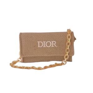 NIB Dior Beauty GWP VIP Hemp Raffia Bag Lucite Strap Crossbody